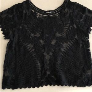 Express sheer short sleeved shirt